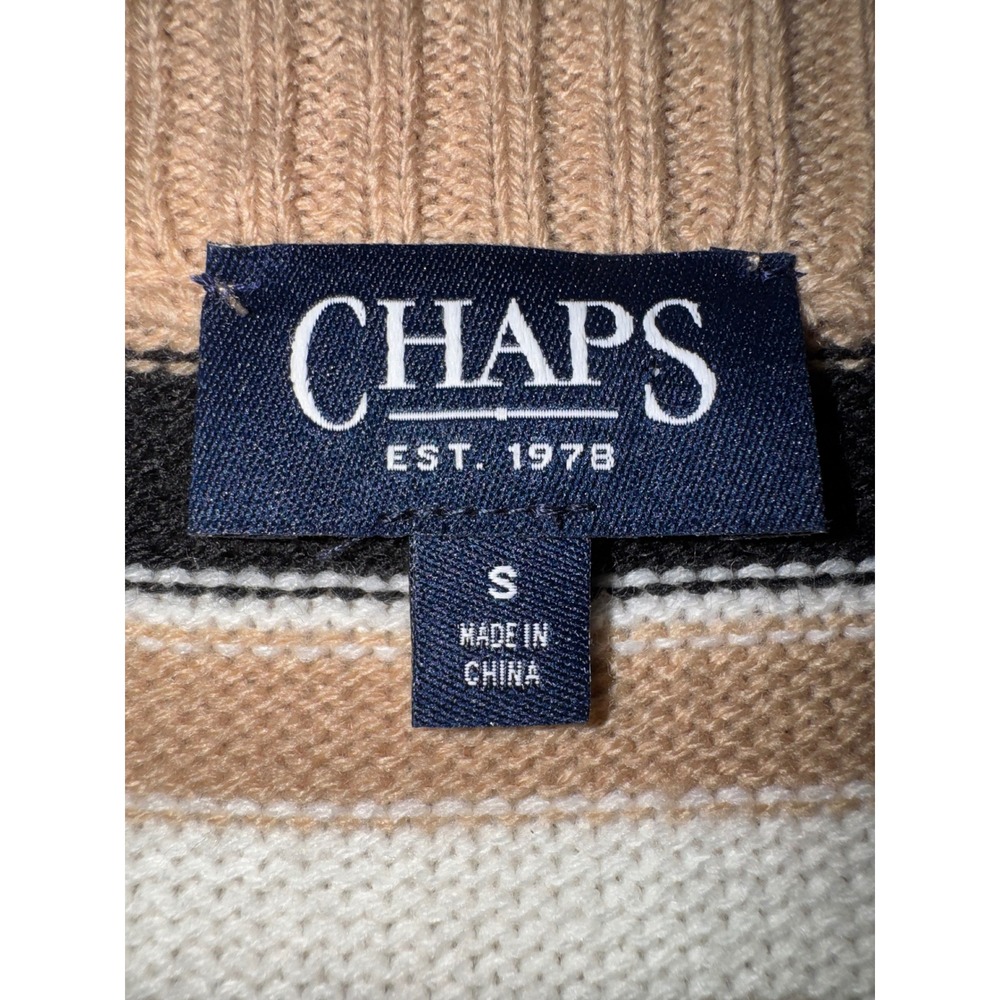 Chaps Womens Tan Southwestern Shawl Collar Belted Cardigan Sweater Small - Picture 5 of 7